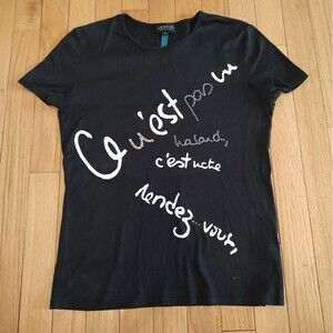 Lanvin chic black tee sz 38 S
